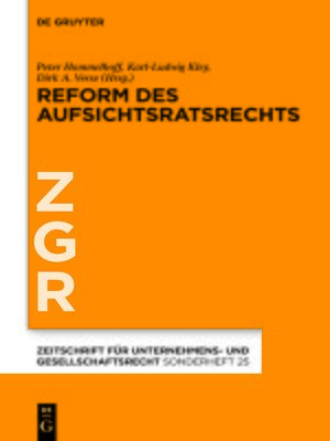 cover image of Reform des Aufsichtsratsrechts